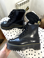 Women's Dr Martens Molly sz 8,5 Black Leather Chunky Platform Boots for sale  Shipping to South Africa