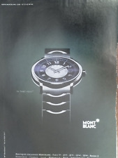 Anúncio impresso vintage Mont-Blanc!! " Relógio azul por pulseira de metal " comprar usado  Enviando para Brazil