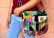 Bolsa de viagem multicolorida tecido Kantha feminina boho festival hippie e bolsa de caminhada comprar usado  Enviando para Brazil