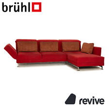 Używany, Brühl Moule Fabric Corner Sofa Red Recamiere Right Manual Function Relaxfunktion na sprzedaż  Wysyłka do Poland