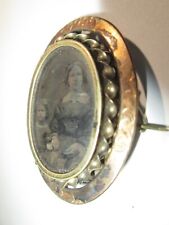  ANTIGUE MOTHER / DAUGTER" REVERSABLE" BROOCH " BRASS" VICTORIAN? OLD. GOOD! NR. for sale  Shipping to South Africa