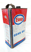 Vintage Old Antique Rare Original Esso Gear Oil Adv Big Fine Tin Box,Collectible for sale  Shipping to South Africa