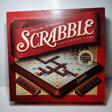 Scrabble Deluxe Edition Turntable Board Game Wood Tiles 2001 Complete for sale  Wilsons