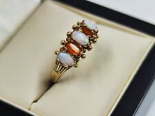 9ct Gold Ring With Opal & Garnet Size M Hallmarkeddd, used for sale  Shipping to South Africa