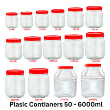 Round jars plastic for sale  LEICESTER