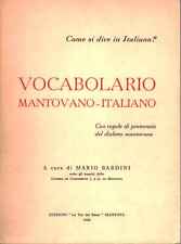 Vocabolario mantovano italiano usato  Cambiago