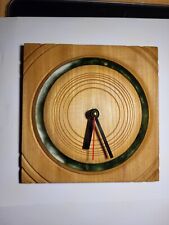 Reloj, reloj de pared, pieza única, madera de cerezo, resina epoxi verde  segunda mano  Embacar hacia Argentina