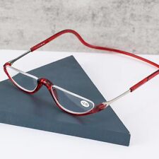 Neck Hanging Magnetic Folding Reading Glasses Semi-rimmed Spectacles 1.0~4.0, used for sale  Shipping to South Africa