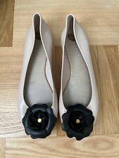Sapatos femininos de borracha MELISSA com flor preta marrom tamanho US6 EUR37 comprar usado  Enviando para Brazil