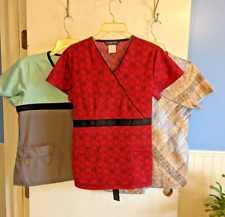 Lot of 3 Womens Medical/ Dental Scrub Tops Size Small  Various Brands WINK e'lan, used for sale  Shipping to South Africa