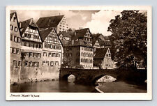 RPPC Houses by River Kocher Schwabisch Hall Baden Wurttemberg Germany Postcard for sale  Shipping to South Africa