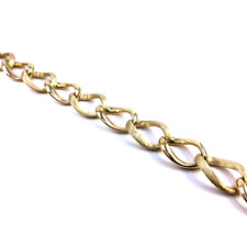Usado, Feminino italiano lustroso cetim braceIet 14k ouro amarelo Curb Chain 7,68 polegadas comprar usado  Enviando para Brazil