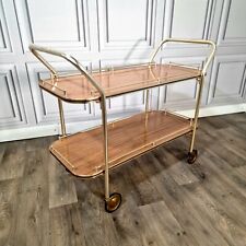 Large Vintage Retro 2 Tier Wooden Cocktail Drinks Tea Hostess Trolley Gin Cart for sale  Shipping to South Africa