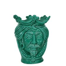 Usado, Vaso siciliano cabeça de mouro cerâmica de caltagirone ornamento de plantas do porto comprar usado  Enviando para Brazil