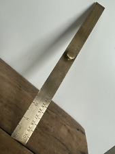 Used, Vintage Solid Brass 12” Rule,SH Brand,England-Old Measuring Tools,Map Plotting.. for sale  Shipping to South Africa