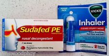 Descongestionante nasal fenilefrina SUDAFED PE + INHALADOR VICKS mentol segunda mano  Embacar hacia Argentina