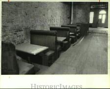 Used, 1988 Press Photo Booth Seats at Onondaga Paper and Twine Company Building for sale  Shipping to Canada