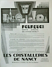 Publicité 1929 cristallerie d'occasion  Compiègne