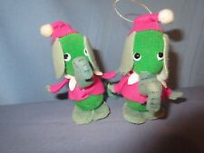enfeites de Natal vintage Japão elefantes fio de feltro isopor 3 1/2" verde comprar usado  Enviando para Brazil