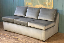 Blue velvet sofa for sale  BRIGHTON