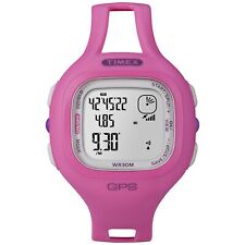 Reloj deportivo digital Timex (T5K698) maratón GPS rosa con luz nocturna índiglo segunda mano  Embacar hacia Argentina