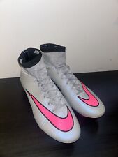 Talla 9.5 - Nike Mercurial Superfly 4 FG Gris Lobo Hiper Rosa, usado segunda mano  Embacar hacia Mexico