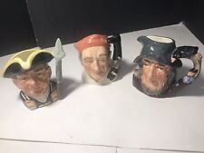 Lot Of  3 Royal Doulton Toby Mugs Small Size Guardsman Rip Van Winkle ,Bootmaker for sale  Shipping to Canada