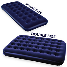 Double Single Flocked Camping Airbed Inflatable Mattress Blow Up Air Bed for sale  KILWINNING