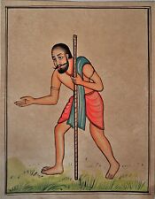 Pintura de retrato de mendigo monge feita à mão em miniatura sobre papel #4304 comprar usado  Enviando para Brazil