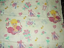 Lençol plano duplo 7G LN vintage Disney boneca Barbie rosas bailarina {tecido} comprar usado  Enviando para Brazil