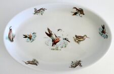 "Cazuela de porcelana APILCO Plato para hornear AVES DE JUEGO Francia RARA 14 1/4"" x 9" segunda mano  Embacar hacia Argentina