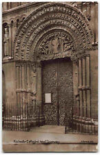 Rochester Kent Cathedral West Doorway - Early Real Photo Postcard M32 for sale  Shipping to South Africa