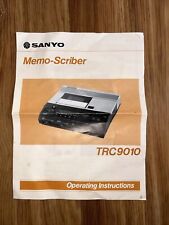 Equipo de transcripción de casete Sanyo TRC-9010 Memo-Scriber con pedal de control de pie segunda mano  Embacar hacia Argentina