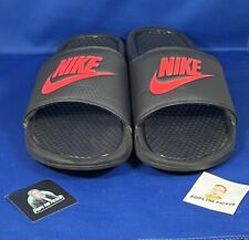 Sandálias/slippers Nike Benassi JDI masculinas tamanho 11 preto vermelho praia e piscina comprar usado  Enviando para Brazil