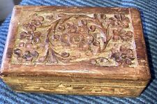carved jewelry box wooden for sale  Emmett