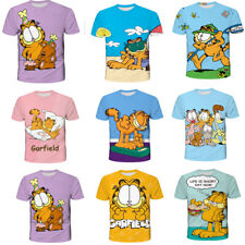 Camisetas Cosplay The Garfield Lindo Gato 3D Adulto Niños Deportes Top Camisetas segunda mano  Embacar hacia Mexico