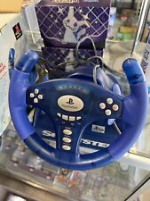 Sony PlayStation PS1 Pelican Sportster Blue Steering Racing Wheel for Gaming for sale  Shipping to South Africa