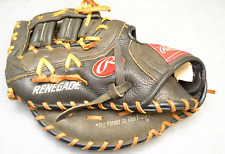 Guante de béisbol Rawlings Renegade RSFB 12" negro primera base mitt LHT segunda mano  Embacar hacia Mexico