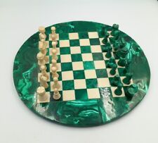 Round malachite chess for sale  Shipping to Ireland
