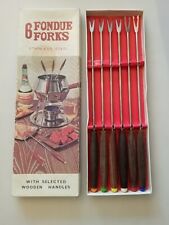 Vintage Set Of 6 Fondue Forks Stainless Steel Made In Japan, used for sale  Shipping to South Africa
