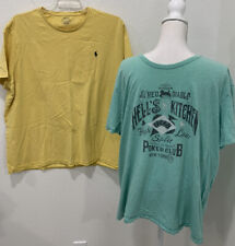 Lote de 2 camisetas Ralph Lauren Polo & Lucky Brand gráficas XXL amarelo e verde LEIA comprar usado  Enviando para Brazil