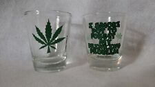Conjunto de copos de uísque maconha hippie maconha pedrejador de ervas daninhas pote verde arte Kalan comprar usado  Enviando para Brazil