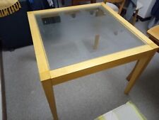 Glass top wooden for sale  NORWICH