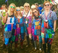 Patchwork dungarees jumpsuit for sale  GLASTONBURY