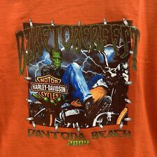 Camiseta de colección Harley Davidson Motorcycles naranja Biketoberfest Daytona para hombre XL segunda mano  Embacar hacia Argentina