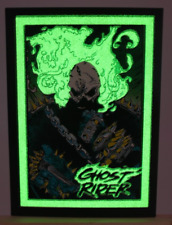 1992 Marvel Ghost Rider GLOW IN THE DARK CARTÃO DE INSERÇÃO #G6 The Flames Chase Card, usado comprar usado  Enviando para Brazil