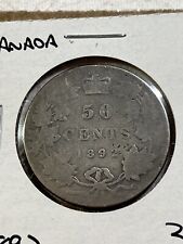Moneda de plata de 50 centavos de Canadá de 1892 de baja acuñación segunda mano  Embacar hacia Argentina