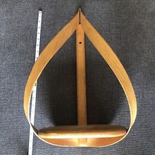 Vintage MCM Danish Modern Hanging Bent Wood Teardrop Shelf Planter 16" x 11.5", used for sale  Shipping to South Africa