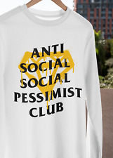 Camiseta clube pessimista social anti-social P-3XL melhor presente paródia TEE comprar usado  Enviando para Brazil
