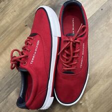 Sapatos casuais Tommy Hilfiger vermelho masculino tamanho 7.5 feminino 9.0", usado comprar usado  Enviando para Brazil